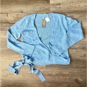 J. McLaughlin Light Blue Wrap Cardigan NWOT